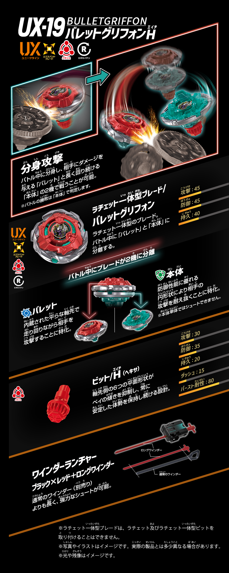 Beyblade X UX-19 Bullet Griffon H