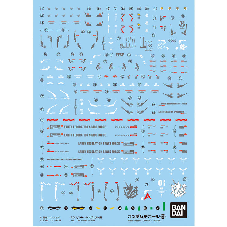 Gundam Decal No.132 Rg 1/144 Hi-V Gundam
