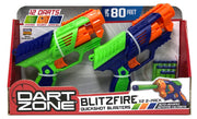 Dart Zone Blitzfire Quickshot Blasters 2 Pack