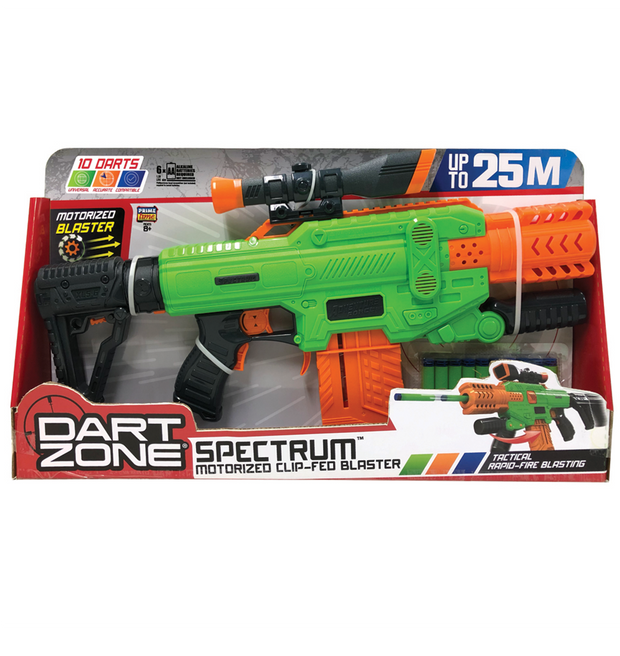 Dart Zone Spectrum Red Motorized Clip Fed Blaster