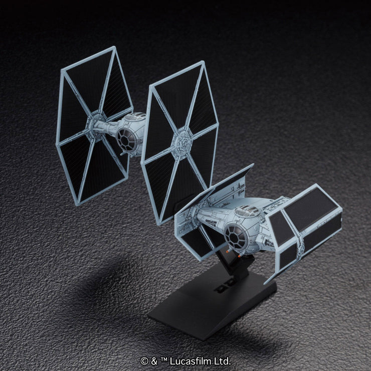 Star Wars Vehicle Model 007 Tie Advanced X 1 & Fighter Set