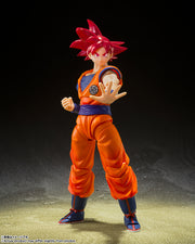 SHF Super Saiyan God Son Goku Saiyan God Of Virute (God of Instilled with The Light Of Righteous Hearts)
