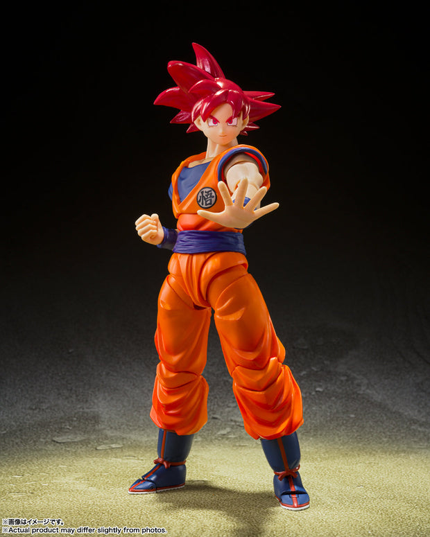 SHF Super Saiyan God Son Goku Saiyan God Of Virute (God of Instilled with The Light Of Righteous Hearts)