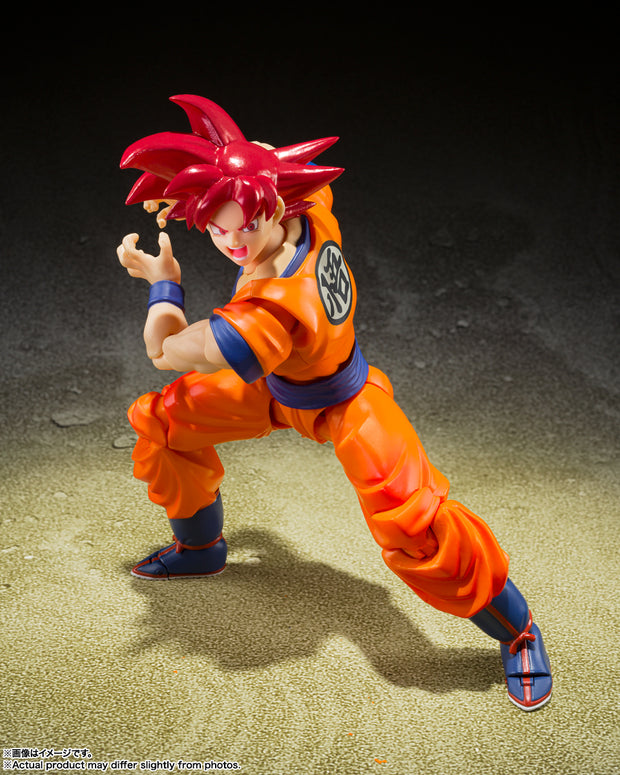 SHF Super Saiyan God Son Goku Saiyan God Of Virute (God of Instilled with The Light Of Righteous Hearts)