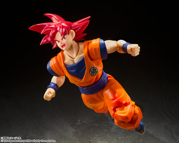 SHF Super Saiyan God Son Goku Saiyan God Of Virute (God of Instilled with The Light Of Righteous Hearts)