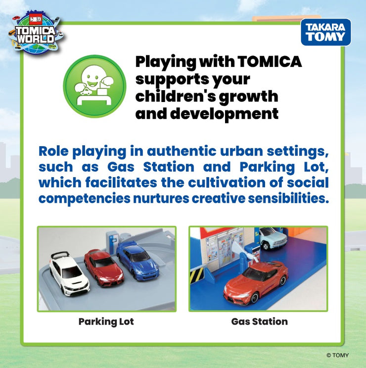 Tomica Town Round Parking (with Diecast)