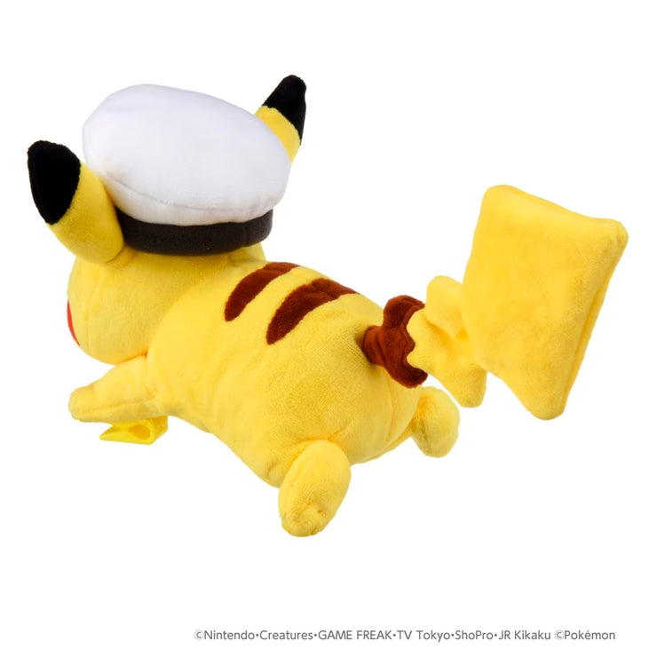 Pokemon Plush Captain Pikachu On Shoulder