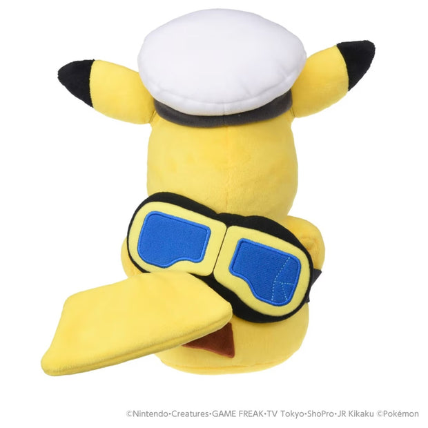 Pokemon Plush Captain Pikachu (Goggles)