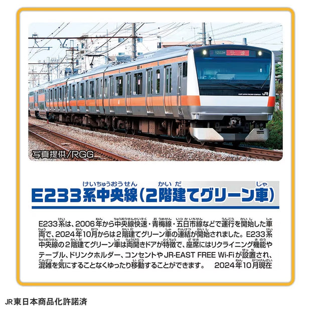 Plarail S-30 Series E233 Chuo Line (Double Decker Green Car)
