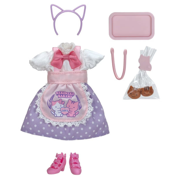 Licca LW-13 Pop'N Shop Nekoneko Bakery Dress Set