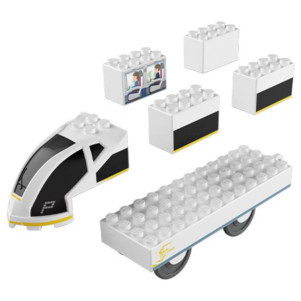 Tomica  & Plarail Block White Stream