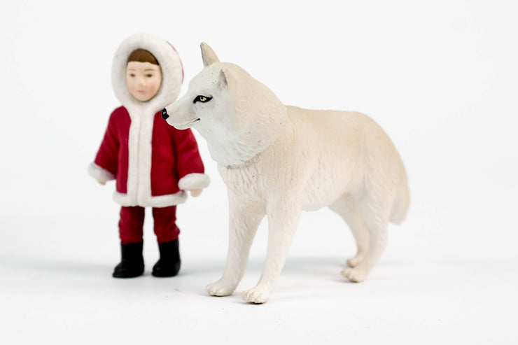 ANIA WHITE WOLF WITH SANTA BOY