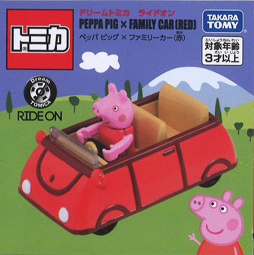 Dream Tomica Peppa Pig x Family Car (Red) [Peppa only]