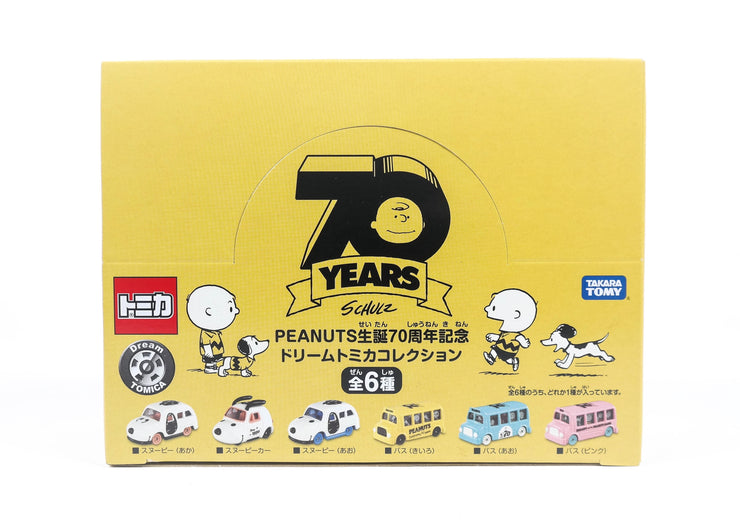 TOMICA PEANUTS 70TH ANIV. DREAM TOMICA (BOX OF 6)