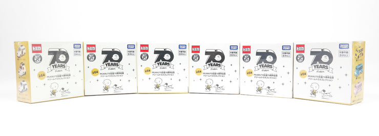 TOMICA PEANUTS 70TH ANIV. DREAM TOMICA (BOX OF 6)