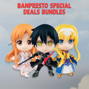 Banpresto Bundle Set 14 [16364 Chibikyun Character Sword Art Online Alicization War Of Underworld (A: Kirito) + 16365 (B: Asuna) + 16366 (C: Alice)]