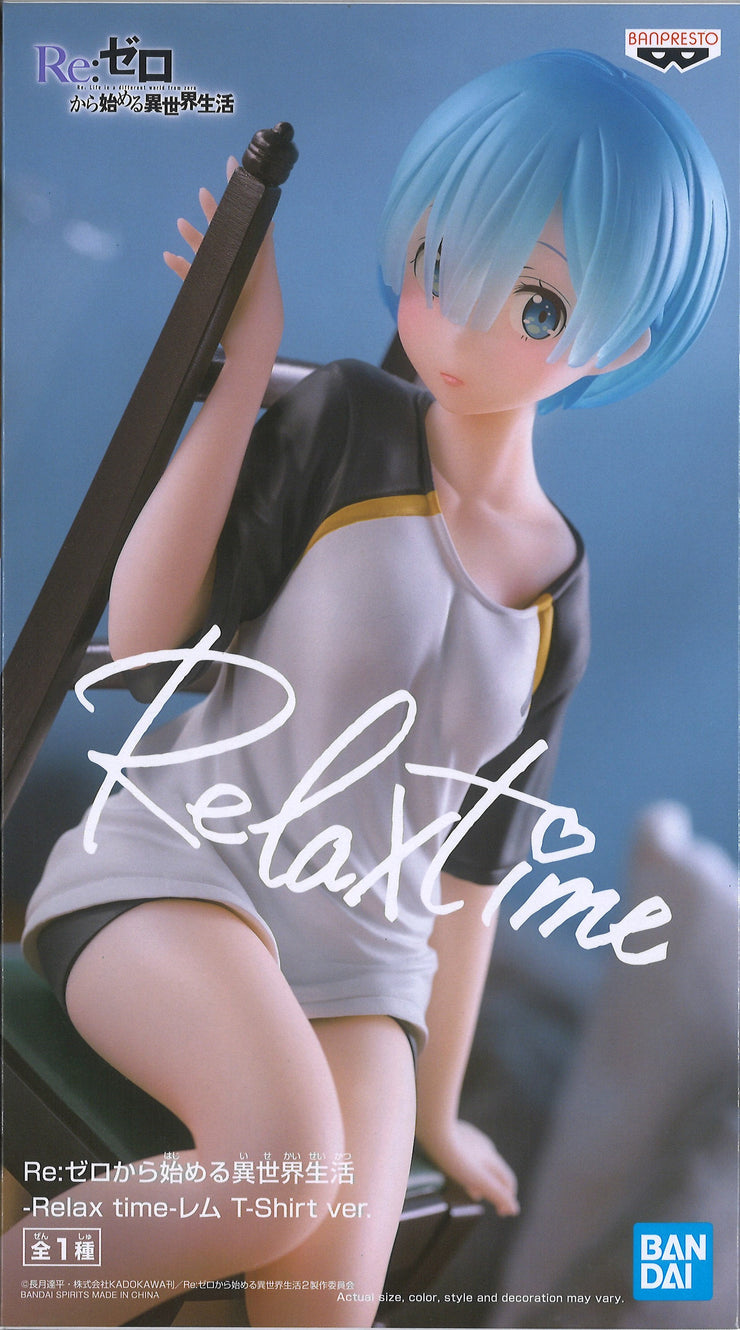 Re: Zero Starting Life In Another World Relax Time Rem T-shirt Ver.