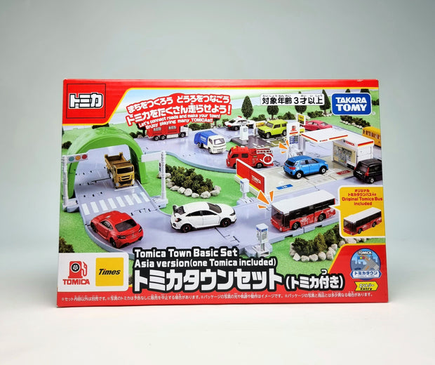 Tomica Town Basic Set Asia Version (Original Tomica Bus Included)