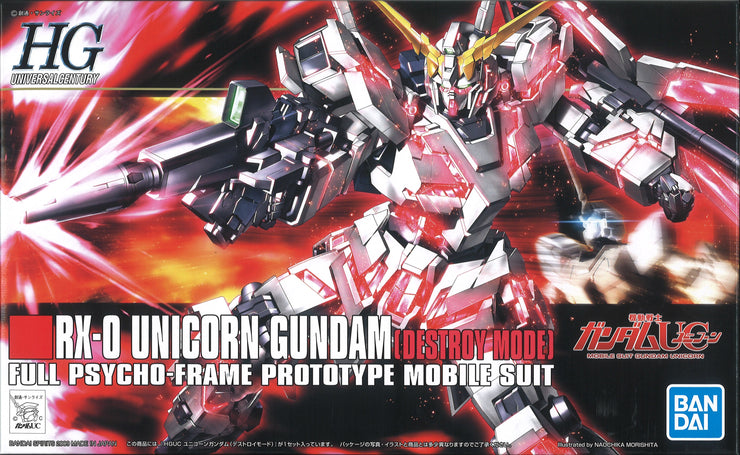 Hg RX-0 Unicorn Gundam (Destroy Mode)