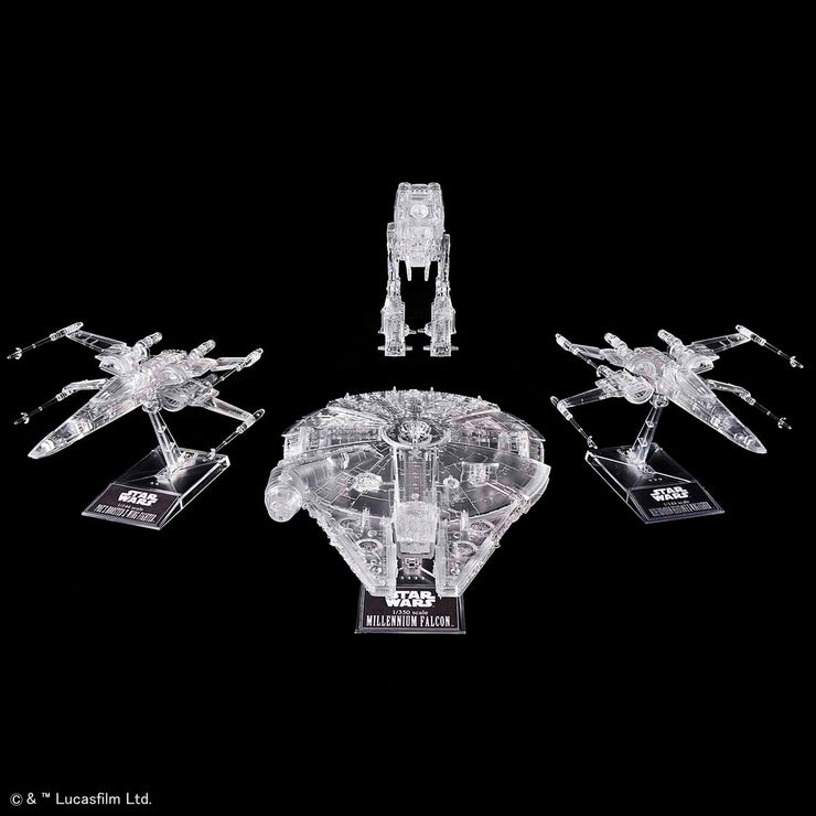 1/144 & 1/350 & 1/540 Star Wars: The Last Jedi Clear Vehicle Set