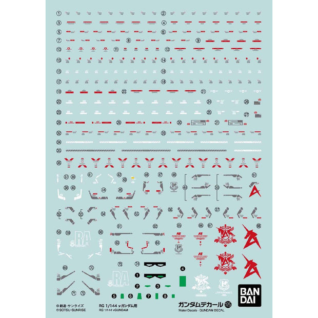 Gundam Decal 125 Rg 1/144 V Gundam