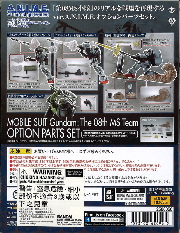 Robot Spirits Mobile Suit Gundam The 08th MS Team Option Parts Set Ver. Anime