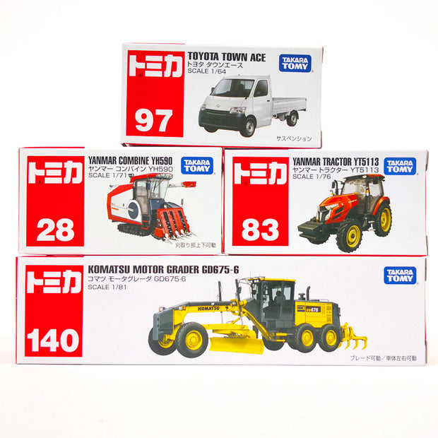 [Farmer Pack] Yanmar Tractor + No.28 Yanmar Combine YH590 + Toyota Town Ace + Komatsu Motor CRA GD675-6