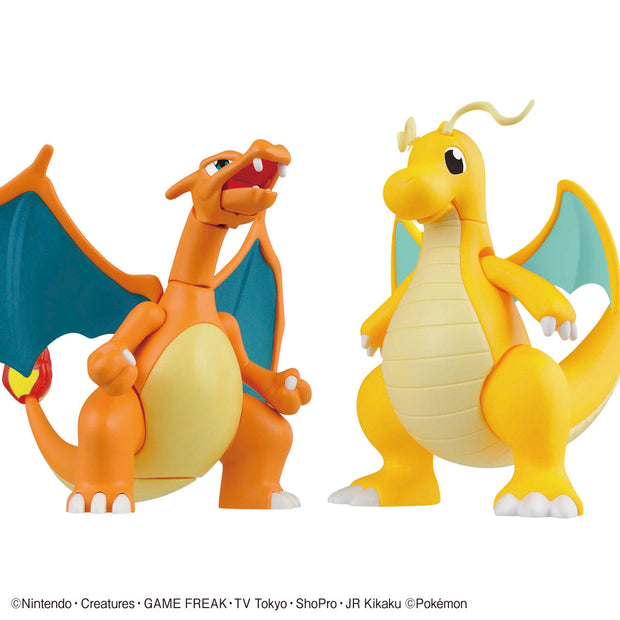 Pokemon Plamo Collection 43 Charizard Battle Ver & Dragonite Vs Set